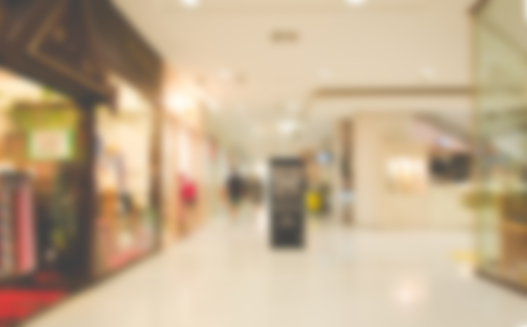 blur shopping mall